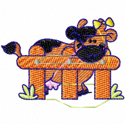 Cows Embroidery Design 4 Cows Embroidery Design 4